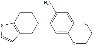 7-{4H,5H,6H,7H-thieno[3,2-c]pyridin-5-yl}-2,3-dihydro-1,4-benzodioxin-6-amine 结构式