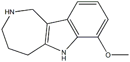 7-methoxy-1H,2H,3H,4H,5H,6H-azepino[4,3-b]indole 结构式