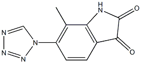 7-methyl-6-(1H-tetrazol-1-yl)-1H-indole-2,3-dione 结构式