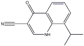 8-isopropyl-4-oxo-1,4-dihydroquinoline-3-carbonitrile 结构式