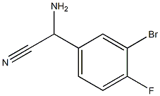 amino(3-bromo-4-fluorophenyl)acetonitrile 结构式