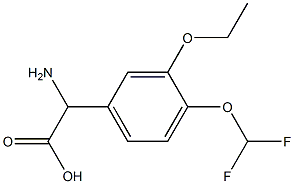 amino[4-(difluoromethoxy)-3-ethoxyphenyl]acetic acid 结构式