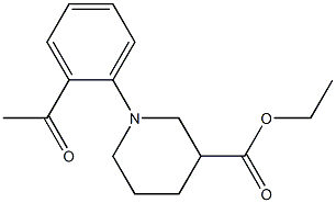 ethyl 1-(2-acetylphenyl)piperidine-3-carboxylate 结构式