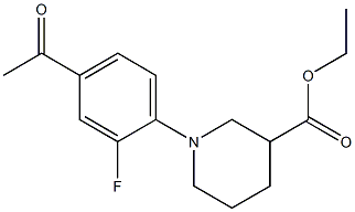 ethyl 1-(4-acetyl-2-fluorophenyl)piperidine-3-carboxylate 结构式