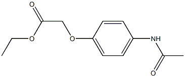 2-(4-乙酰氨基苯氧基)乙酸乙酯 结构式