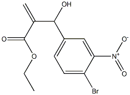 ethyl 2-[(4-bromo-3-nitrophenyl)(hydroxy)methyl]prop-2-enoate 结构式