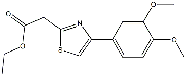 ethyl 2-[4-(3,4-dimethoxyphenyl)-1,3-thiazol-2-yl]acetate 结构式