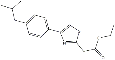 ethyl 2-{4-[4-(2-methylpropyl)phenyl]-1,3-thiazol-2-yl}acetate 结构式