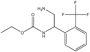 ethyl 2-amino-1-[2-(trifluoromethyl)phenyl]ethylcarbamate 结构式