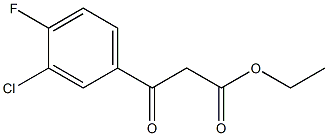 ethyl 3-(3-chloro-4-fluorophenyl)-3-oxopropanoate 结构式