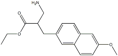 ethyl 3-amino-2-[(6-methoxynaphthalen-2-yl)methyl]propanoate 结构式