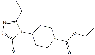 ethyl 4-[3-(propan-2-yl)-5-sulfanyl-4H-1,2,4-triazol-4-yl]piperidine-1-carboxylate 结构式