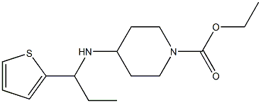 ethyl 4-{[1-(thiophen-2-yl)propyl]amino}piperidine-1-carboxylate 结构式