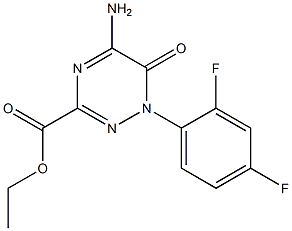 ethyl 5-amino-1-(2,4-difluorophenyl)-6-oxo-1,6-dihydro-1,2,4-triazine-3-carboxylate 结构式