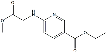 ethyl 6-[(2-methoxy-2-oxoethyl)amino]pyridine-3-carboxylate 结构式