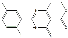 methyl 2-(2,5-difluorophenyl)-4-methyl-6-thioxo-1,6-dihydropyrimidine-5-carboxylate 结构式