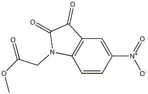 methyl 2-(5-nitro-2,3-dioxo-2,3-dihydro-1H-indol-1-yl)acetate 结构式