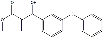 methyl 2-[hydroxy(3-phenoxyphenyl)methyl]prop-2-enoate 结构式