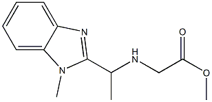 methyl 2-{[1-(1-methyl-1H-1,3-benzodiazol-2-yl)ethyl]amino}acetate 结构式