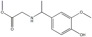 methyl 2-{[1-(4-hydroxy-3-methoxyphenyl)ethyl]amino}acetate 结构式