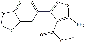 methyl 2-amino-4-(2H-1,3-benzodioxol-5-yl)thiophene-3-carboxylate 结构式