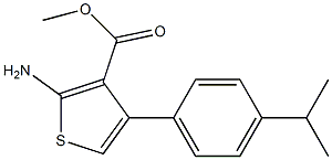 methyl 2-amino-4-[4-(propan-2-yl)phenyl]thiophene-3-carboxylate 结构式