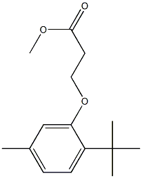 methyl 3-(2-tert-butyl-5-methylphenoxy)propanoate 结构式