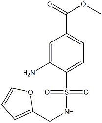 methyl 3-amino-4-[(furan-2-ylmethyl)sulfamoyl]benzoate 结构式