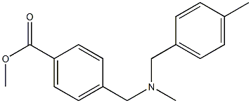 methyl 4-({methyl[(4-methylphenyl)methyl]amino}methyl)benzoate 结构式