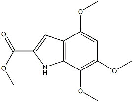 methyl 4,6,7-trimethoxy-1H-indole-2-carboxylate 结构式