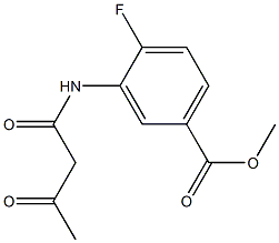 methyl 4-fluoro-3-(3-oxobutanamido)benzoate 结构式