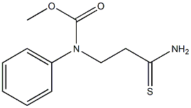 methyl N-(2-carbamothioylethyl)-N-phenylcarbamate 结构式
