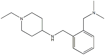 N-({2-[(dimethylamino)methyl]phenyl}methyl)-1-ethylpiperidin-4-amine 结构式