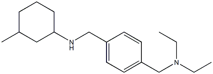 N-({4-[(diethylamino)methyl]phenyl}methyl)-3-methylcyclohexan-1-amine 结构式