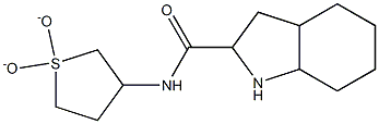 N-(1,1-dioxidotetrahydrothien-3-yl)octahydro-1H-indole-2-carboxamide 结构式