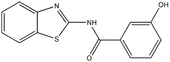 N-(1,3-benzothiazol-2-yl)-3-hydroxybenzamide 结构式