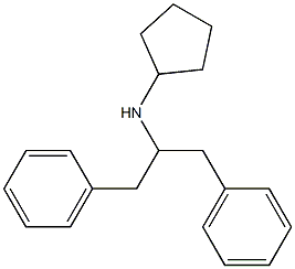 N-(1,3-diphenylpropan-2-yl)cyclopentanamine 结构式