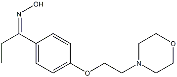 N-(1-{4-[2-(morpholin-4-yl)ethoxy]phenyl}propylidene)hydroxylamine 结构式