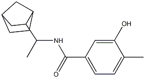 N-(1-{bicyclo[2.2.1]heptan-2-yl}ethyl)-3-hydroxy-4-methylbenzamide 结构式