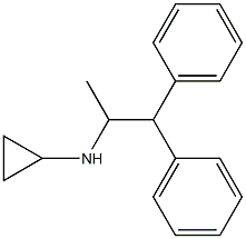 N-(1-methyl-2,2-diphenylethyl)cyclopropanamine 结构式