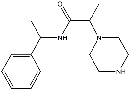 N-(1-phenylethyl)-2-(piperazin-1-yl)propanamide 结构式