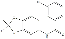 N-(2,2-difluoro-2H-1,3-benzodioxol-5-yl)-3-hydroxybenzamide 结构式