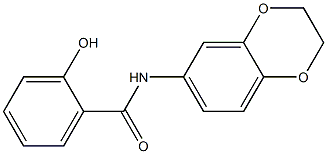N-(2,3-dihydro-1,4-benzodioxin-6-yl)-2-hydroxybenzamide 结构式
