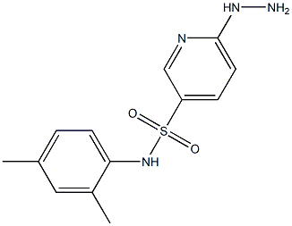 N-(2,4-dimethylphenyl)-6-hydrazinylpyridine-3-sulfonamide 结构式