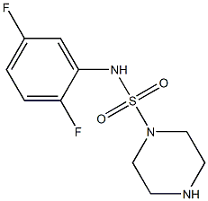 N-(2,5-difluorophenyl)piperazine-1-sulfonamide 结构式