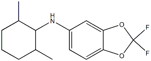 N-(2,6-dimethylcyclohexyl)-2,2-difluoro-2H-1,3-benzodioxol-5-amine 结构式