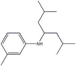 N-(2,6-dimethylheptan-4-yl)-3-methylaniline 结构式