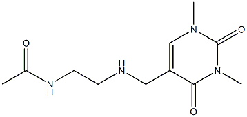 N-(2-{[(1,3-dimethyl-2,4-dioxo-1,2,3,4-tetrahydropyrimidin-5-yl)methyl]amino}ethyl)acetamide 结构式