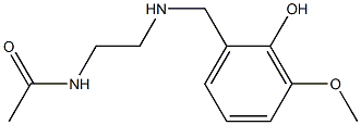 N-(2-{[(2-hydroxy-3-methoxyphenyl)methyl]amino}ethyl)acetamide 结构式