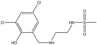 N-(2-{[(3,5-dichloro-2-hydroxyphenyl)methyl]amino}ethyl)methanesulfonamide 结构式